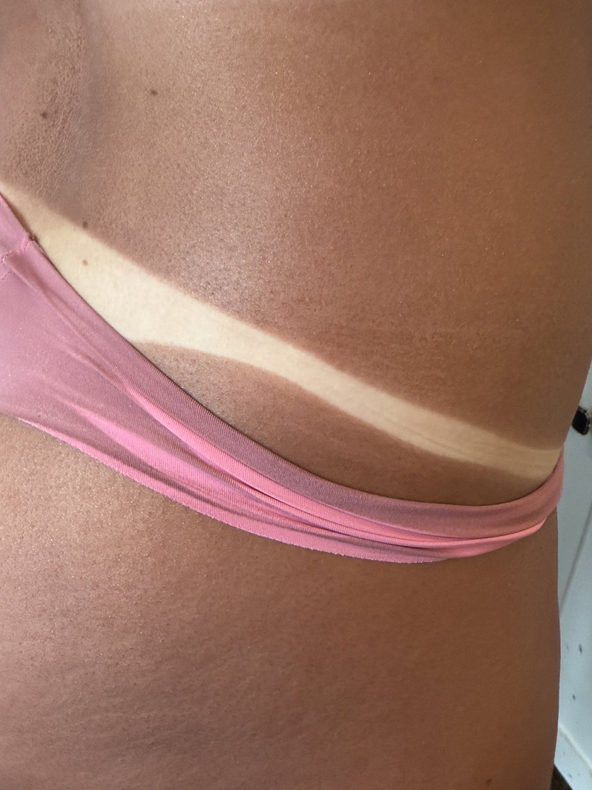 Spray tan results — golden bronze finish